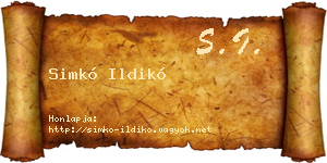 Simkó Ildikó névjegykártya